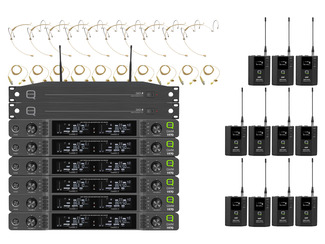 QWM 1970 12 Way Headworn/Lapel System with ADU