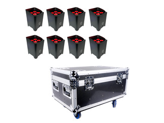 H4IP+ Uplights with Charging Flightcase (Case Of 8)