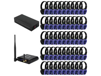 50 Way Silent Disco Bundle With Bluetooth Transmitter & Charger