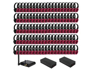 100 Way Silent Disco Bundle With Bluetooth Transmitter & Charger