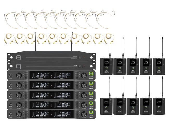 QWM 1970 10 Way Headworn/Lapel System with ADU