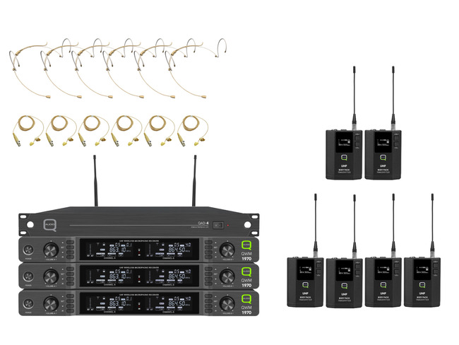 QWM 1970 6 Way Headworn/Lapel System with ADU