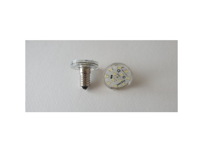 E14 LED lamp, 15 Osram diodes, 24 volt, warm white